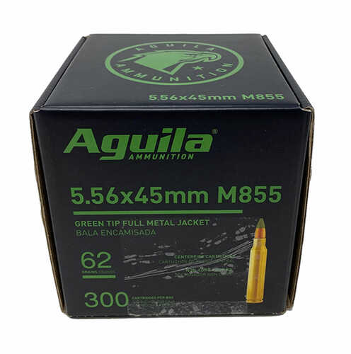 AGU 5.56MM 62Gr M855 Grn Tip Bulk Pack 300/4